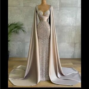 Sequin Embellished Sweetheart white evening wedding dress